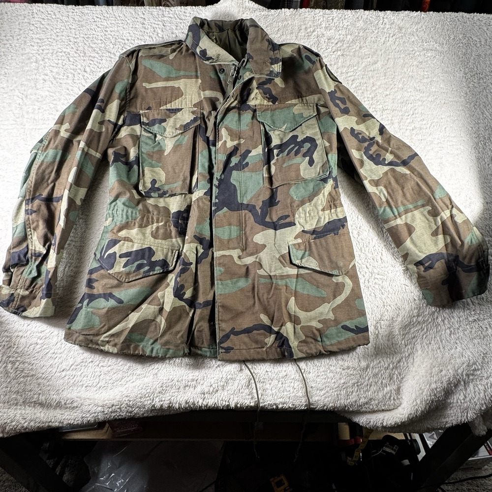 USGI M-65 Field Jacket Medium Regular Woodland Camo BDU Cold Weather